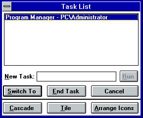 Windows NT 3.1 task manager